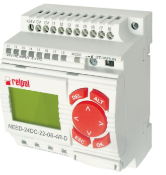 Relé Programable con Display / 8 In (6 dig+2 análog) / 4 Out (Relé) / 95-260VAC / Relpol