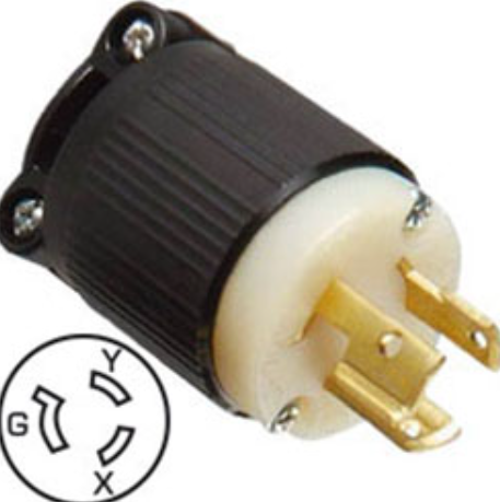 Clavija industrial de seguridad 1/4 de giro 15a nema 15210 ebchq P105269