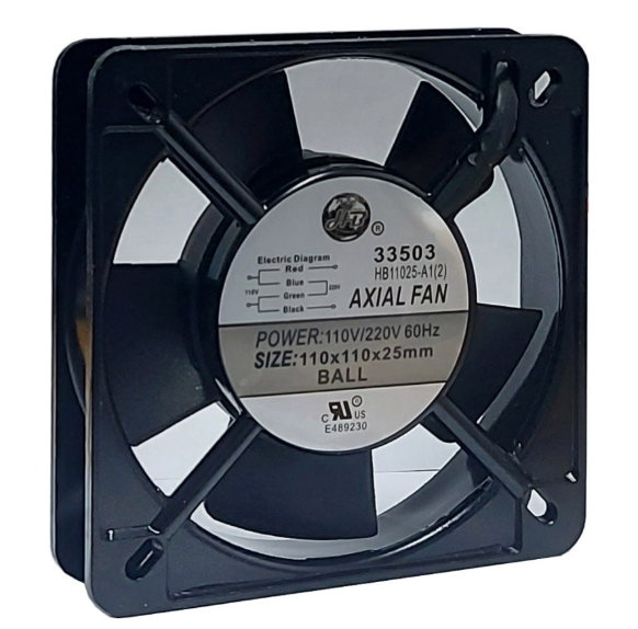 Ventilador Axial de Buje 110x110x25mm – 110/220V AC | EBCHQ