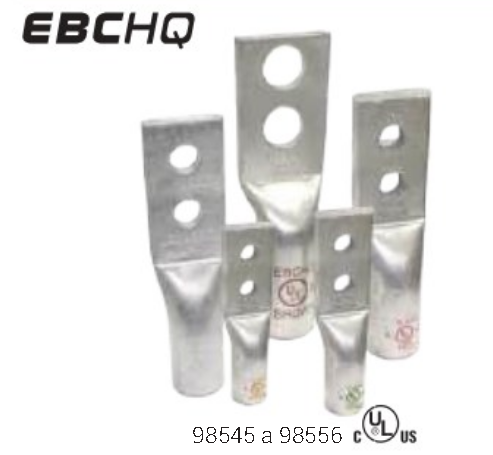 Terminales de barril de aluminio largo (2 huecos)