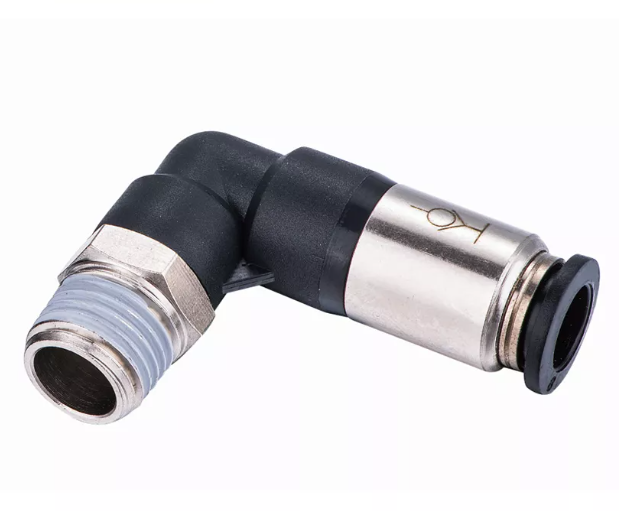 Racor de tope de codo con rosca macho VSPL