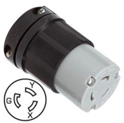 Toma aerea industrial de seguridad 1/4 de giro 20a nema 15084 ebchq P104386