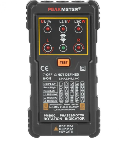 Probador de indicador de rotación de motor de fase PEAKMETER PM5900