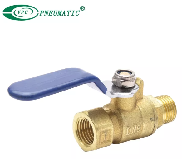 Válvula de bola de latón de la serie BVMF con mango largo