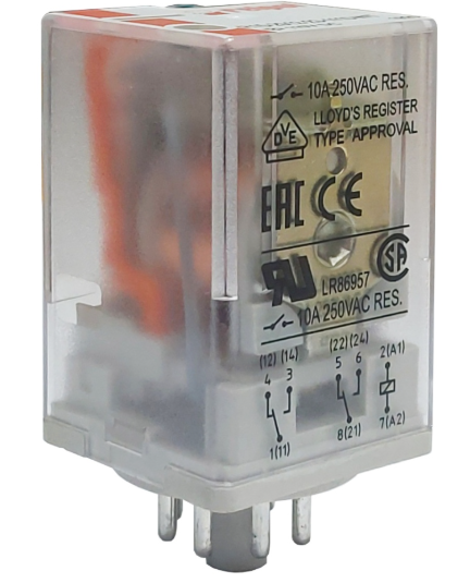 Relevo Relpol 8 Pines Redondos 12V DC