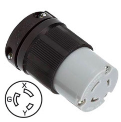 Toma aerea industrial de seguridad 1/4 de giro 20 y 30a nema 15090 ebchq P103910