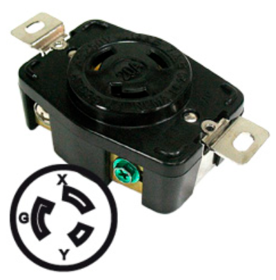 Toma industrial de seguridad 1/4 de giro 30a 15088 ebchq P104474