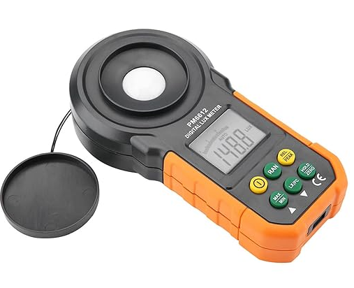 PEAKMETER PM6612/PM6612L Medidor de luz digital de alta precisión de 200,000Lux Medidor de iluminación Luxmeter Medidor de luz Medidor de temperatura digital (PM6612)