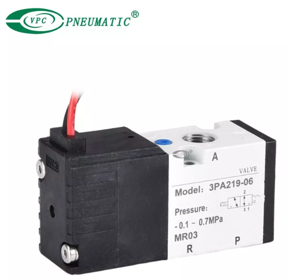 Válvula de asiento neumática de 3 puertos de acción directa serie 3PA/3PB