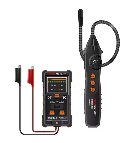 PEAKMETER-probador de línea de Cable PM6819A RJ45, transmisión de señal analógica Digital y prueba de continuidad, con aviso de bajo voltaje