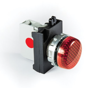 Serie CM Metal con LED 12-30 V CA/CC Rojo 22 mm Piloto