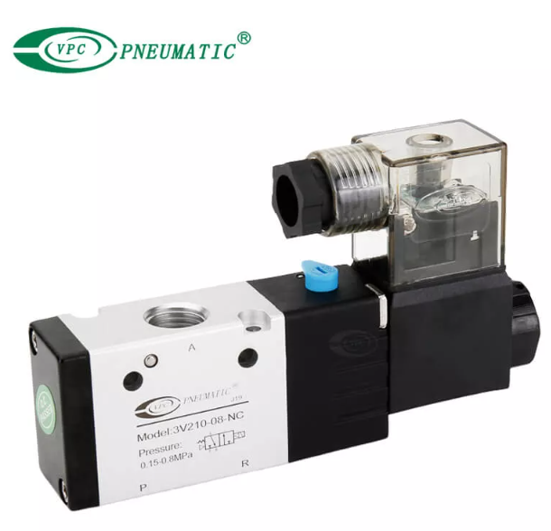 Válvula solenoide de control único de 3 V Serie 2 Posición de 3 puertos