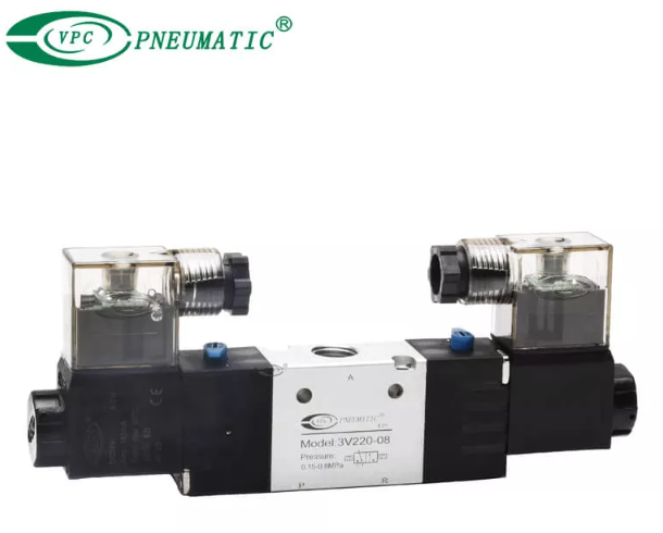 Válvula solenoide de control doble de 3 puertos y 2 posiciones serie 3V