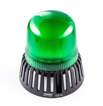 Baliza LED verde de 24 V CA/CC con buzzer de 120 mm, serie IT