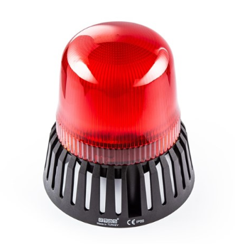 Baliza LED roja de 24 V CA/CC con buzzer de 120 mm, serie IT