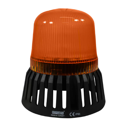 Baliza LED amarilla de 24 V CA/CC con buzzer de 120 mm, serie IT