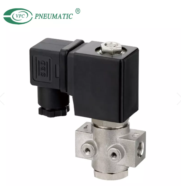 Válvula solenoide abierta normal de 2/2 vías de acero inoxidable serie SLP