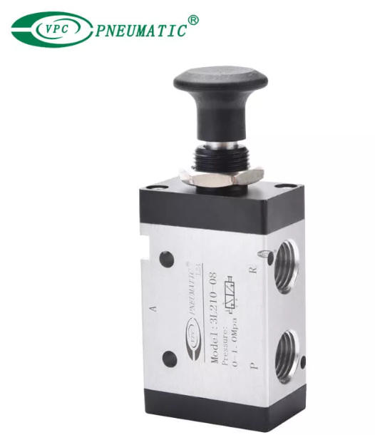 Válvula de tracción manual de 3 vías, 2 posiciones, serie 3L