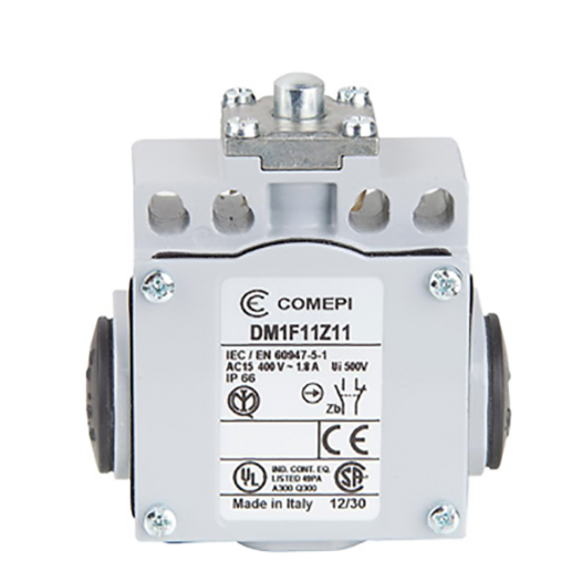 DM1-F11Z11 — MICROSWITCH DE FINAL DE CARRERA PIN 1NA+, 1NC, 24V/10A, 120V/6A, 230V/3.1A. 240V/3A,