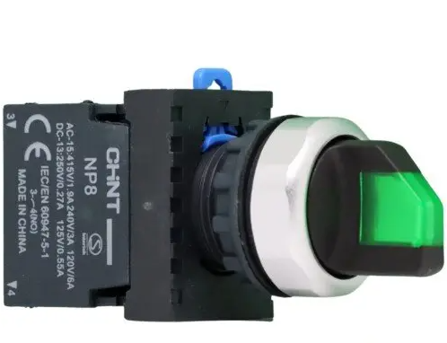 MANIJA DE 2 POSICIONES CON LUZ-100-220VAC-22MM-19180