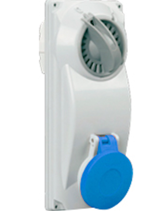 BASE CON INTERR 3X16A 230V 6H IP44 AZUL-492126