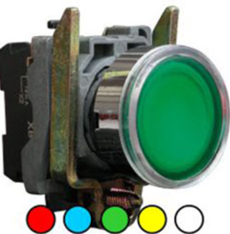 pulsador metálico 1 tornillo con led rojo 18730 ebchq P105210