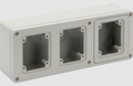 Cajas de fondo para instalación de superficie de 3 aparatos topTER IP55