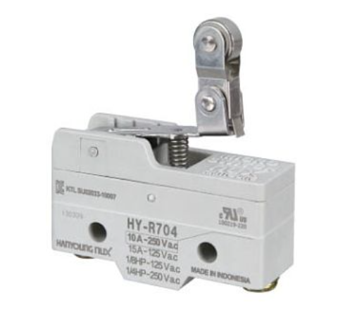 MICRO SWITCH 2 POSICIONES EN PALANCA DE RODILLO, HY-R704-2W HANYOUNG NUX